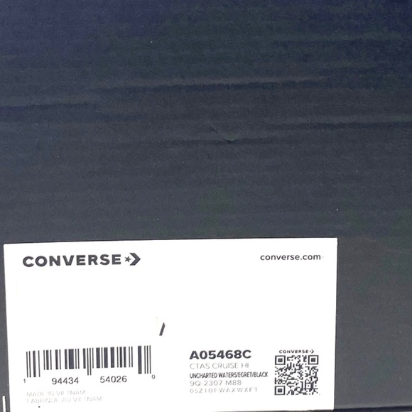 Converse Chuck Taylor Cruise Seasonal Skate High Shoes Blue Canvas Women A05468C - Picture 9 of 10